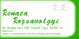 renata rozsavolgyi business card